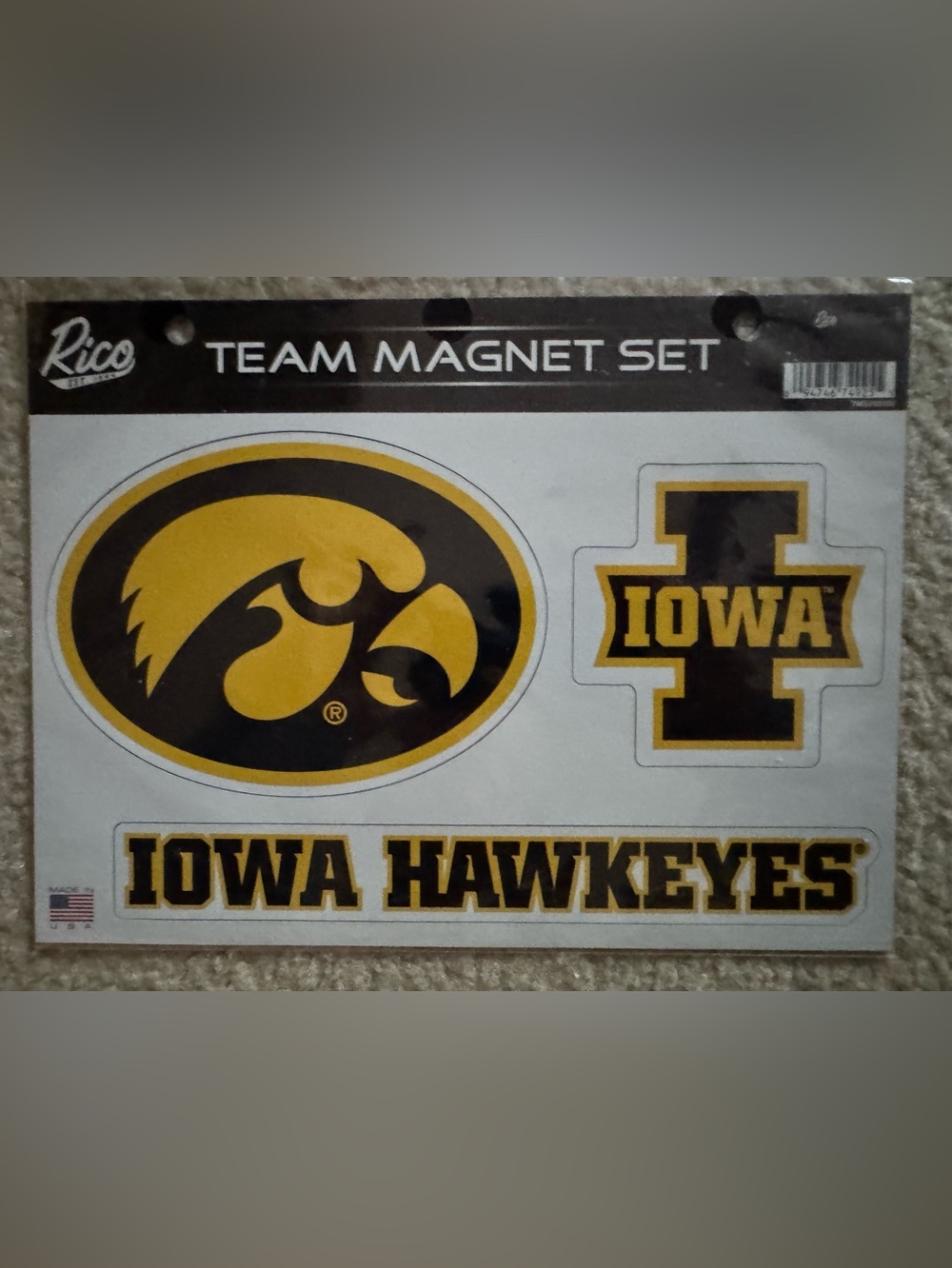 Rico Iowa Hawkeyes Black & Gold Team Magnet Set
